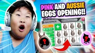 OPENING PINK AND AUSSIE EGGS ~ Adopt me Roblox lets go!!