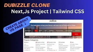 Create about us page of next.js app | Build dubizzle 2.0 part 2 | Next.js 14 and Tailwind CSS