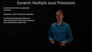 3.  Dynamic Multiple Issue Processors