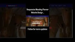 weeding Planner website Design.