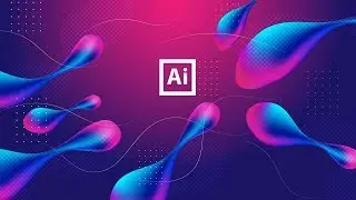 Gradient liquid background  - Illustrator tutorial