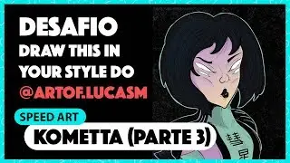 Speed art | Ilustração da Kometta no Illustrator (PARTE 3 - PINTURA E CABELOS)