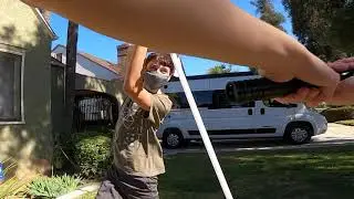 POV lightsaber dueling practice with my buddy Ben!