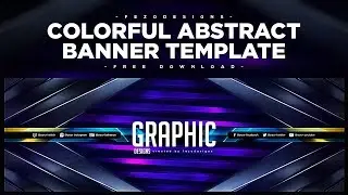 Colorful Abstract Banner Template | For Twitter | FezoDesigns