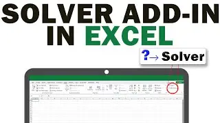 How To Add Solver Add In To Your Excel