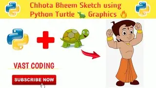 Chhota Bheem Sketch using Python Turtle Graphics in Python Programming 