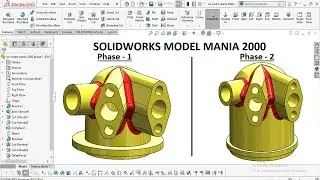Solidworks model mania 2000  phase 1 & phase 2 tutorial ll 2d drawing in description ll