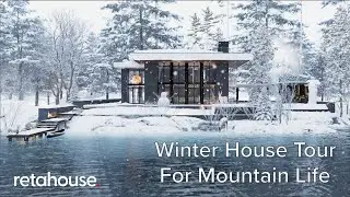 Modern Winter House Design | retahouse   / Winter House Tour For Mountain Life Enthusiasts