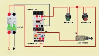 dol starter limit switch control wiring diagram