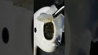 Cleaning AirPods with hot glue cap | don’t try this ⚠️ 