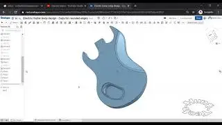 Onshape Guitar Body 3D CAD Design PART 6 of 6