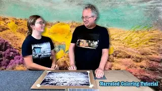 Hand Coloring Hawai'i Yellow Tangs with Marshall Photo Oils on Inkjet Paper