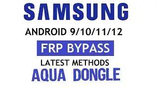 All Samsung Frp Bypass Android 9/10/11/12| Aqua Dongle New Update Samsung Frp Unlock #danishmobilepk