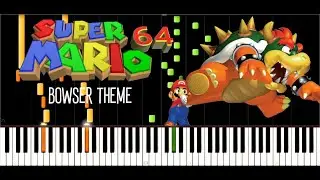 Bowser Theme - Super Mario 64 OST /Synthesia Piano Tutorial