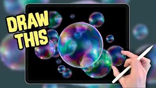 How to draw the best BUBBLES in Procreate - a step by step art tutorial