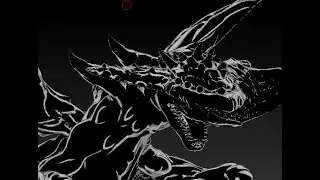 Modelagem 3D: Nidhoggmon Ganha Forma !! 🐉🌳