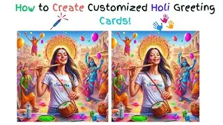 How To Create Customized (Name and  Face)Holi Greeting Cards!