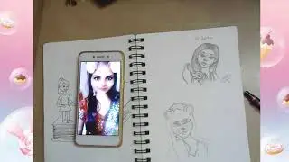 drawing snapchat filters on me...