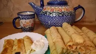 НАЛИСТНИКИ  ОЧЕНЬ   ВКУСНЫЕ  ( Блинчики с творогом ) !!! РЕЦЕПТ ОТ ТАНИ