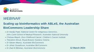 Scaling up bioinformatics with ABLeS, the Australian BioCommons Leadership Share