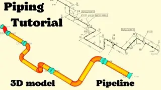 Piping İsomeric drawing Reading. How to read Isometric Drawing? 3D model pipeline tutorial
