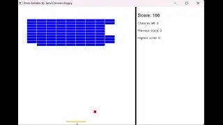 Bricks Breaker game in c programming  in opengl
