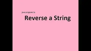 Java program to reverse a string