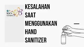 Kesalahan saat menggunakan hand sanitizer | by Nova Hermayuni