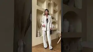 Комплект из однобортного жакета и брюк-палаццо🔥TG: KMK style🤍 #шопинг #одежда #стиль #образ