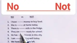 English Grammar: 'No' or 'Not'? 🤔 Learn The Difference🔥 Light Quiz