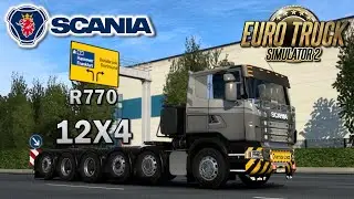 Oversize Load Delivery w/ Scania R770 12x4 - Euro Truck Simulator 2 Gameplay