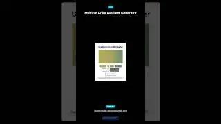 Multiple Gradient Color Generater using HTML CSS and JavaScript #shorts #javascript #project