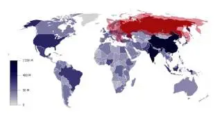 Население стран мира - инфографика