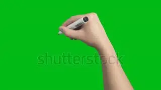 Male Hand Whiteboard Black Marker Scribble Writing Loop Animation