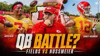 Justin Fields Struggling at Chiefs Minicamp while Garrett Nussmeier Impresses  in QB Battle