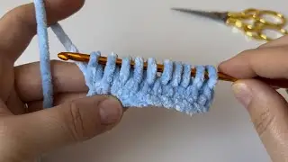 KADİFE İPTEN KOLAY TUNUS İŞİ ÖRGÜ BEBEK BATTANİYESİ 💕 Tunisian Crochet BATTANİYE ÖRGÜ MODELLERİ
