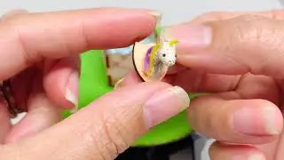 Crochet tiny unicorn head