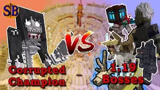 Corrupted Champion vs Other 1.19 bosses | Minecraft Mob Battle