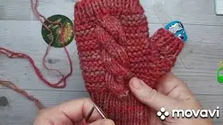 Митенки спицами