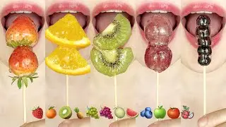 asmr EXOTIC FRUITS TANGHULU ASMR 과일 탕후루 먹방 eating sounds