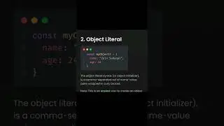 Dhisum JavaScript Types of Object Creation Methods 