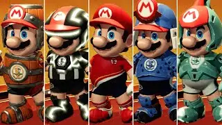 Mario Strikers: Battle League - All Mario Outfits (DLC Included)