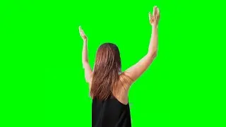 Beautiful girl green screen background effect video ||  