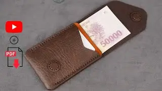 Leather wallet with magnets PDF download digital file
