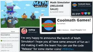 coolmathgames got their own ROBLOX GAME... (math simulator)