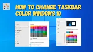 how to change taskbar color windows 10