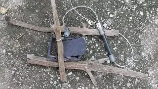 傷んだくくり罠を作り替えます