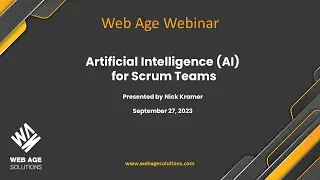 Free Agile Webinar:  AI for Scrum Teams, a Beginner's Guide