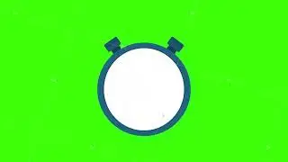 The 15 minutes, stopwatch icon. Stopwatch icon in flat style, timer on on color background. Motion