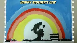 Happy Mother's Day | mother's day greeting card | watercolor Mother's day card simple and easy